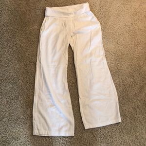 White linen pants